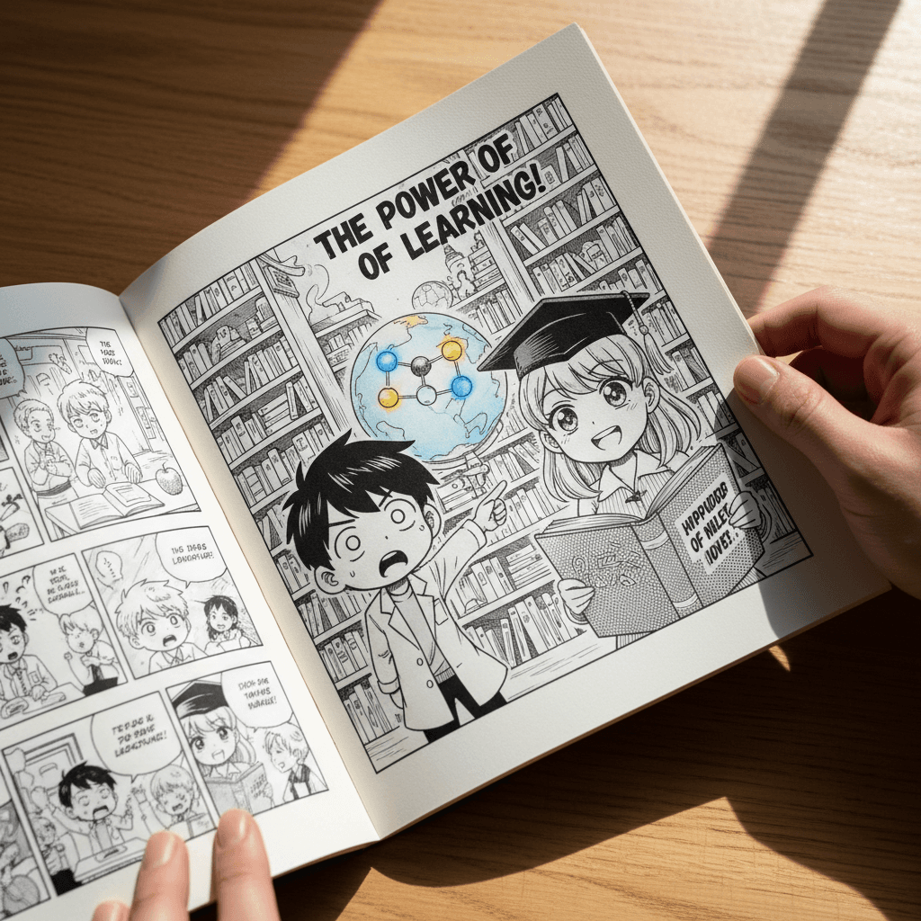 Manga-style learning materials